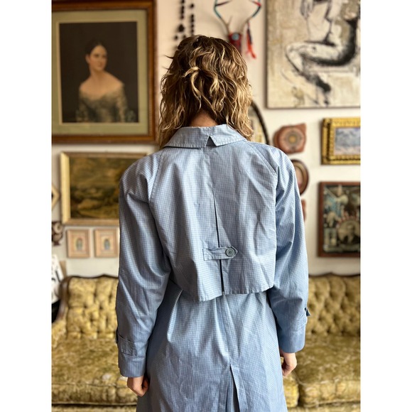 London Fog Blue Overcoat Sz. Large - Picture 11 of 11